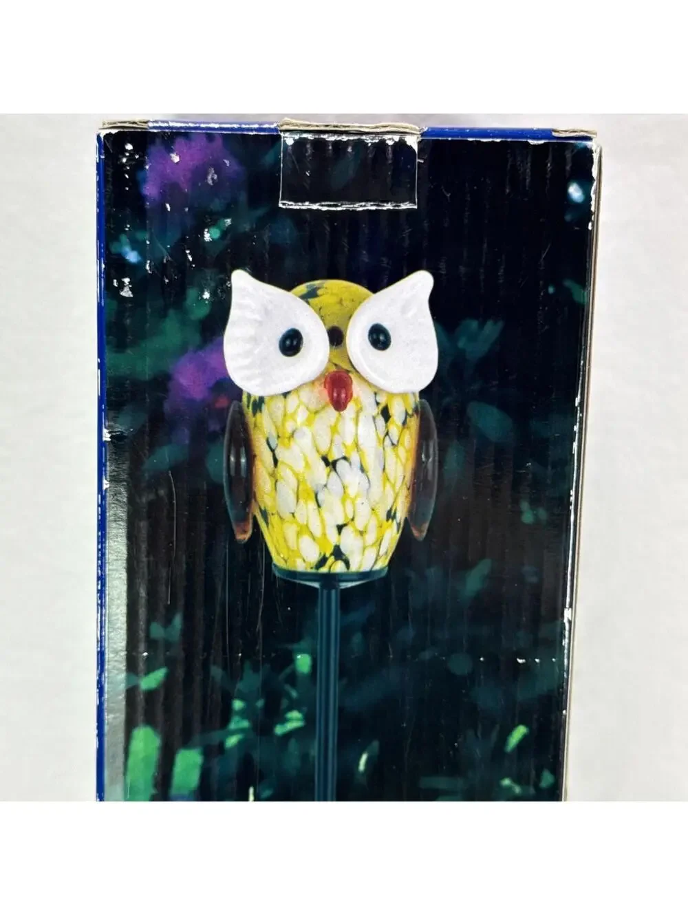 Wilson & Fisher Glass Owl Solar Powered Yard Stake Light Beautiful RARE Unique